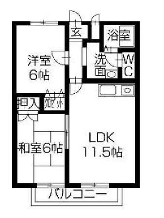 ヴィラスズエの物件間取画像